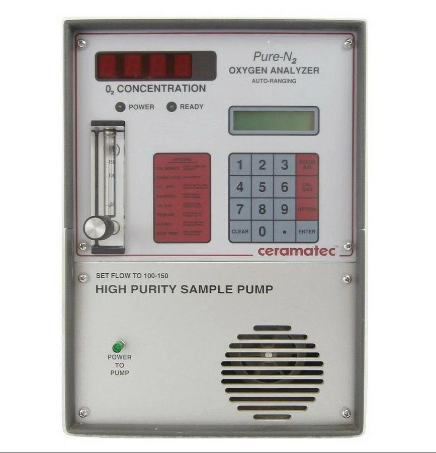 Used Ceramatec C7-01-1000-16-0 PureN2 Portable Oxygen Analyzer Working Surplus