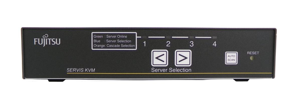 Fujitsu NC14004-B895 SERVIS 4-Port KVM Switch FS-1104AU New Surplus