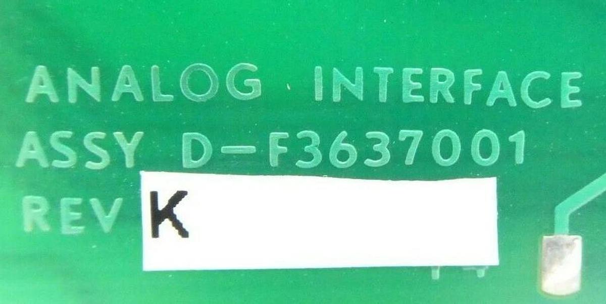 Used Varian Semiconductor VSEA D-F3637001 Analog Interface PCB Card Rev. K Working