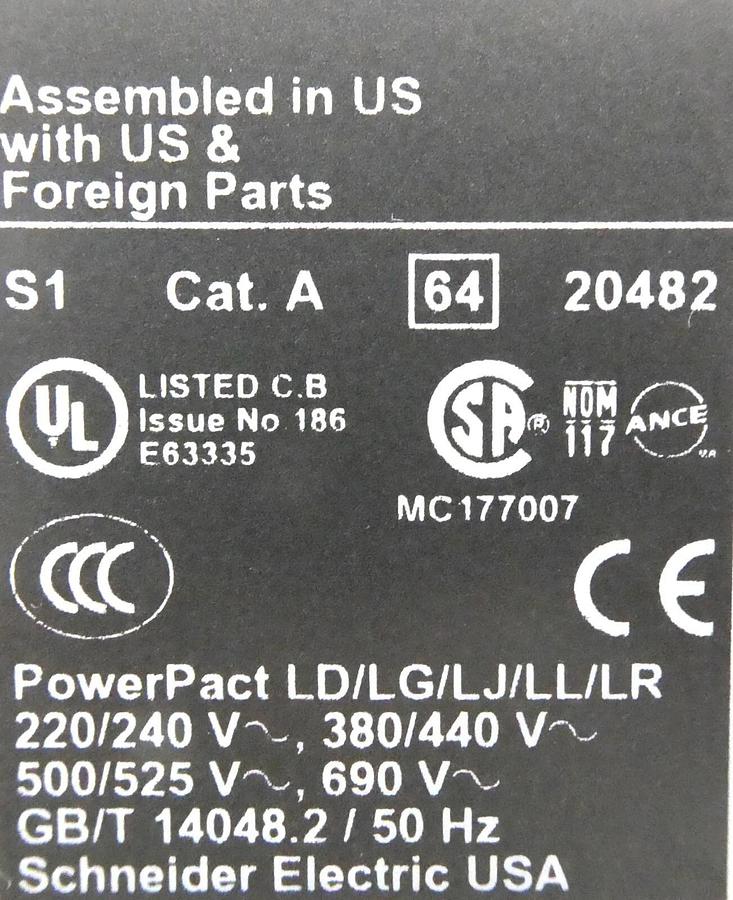 Used Schneider Electric LRF36400U31X 3-Pole Circuit Breaker PowerPact LR400 Working