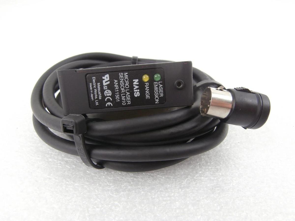 Used Matsushita LM10 Series NAiS Micro Laser Controller ANR5131 & Sensor ANR11501 Set