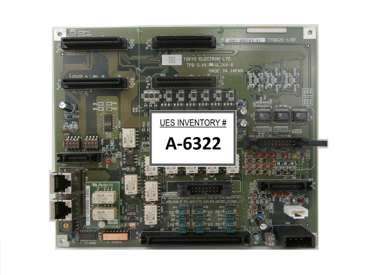 Used TEL Tokyo Electron 3D81-000103-V1 Backplane PCB TYB62E-1/RF Telius Working
