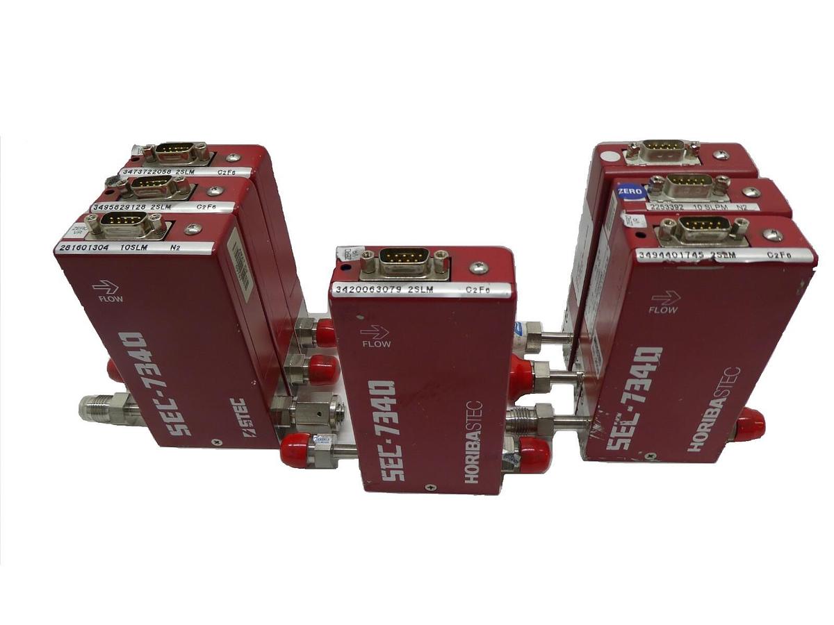Used Horiba STEC SEC-7340M Mass Flow Controller MFC C2F6 N2 Reseller Lot of 7 Working