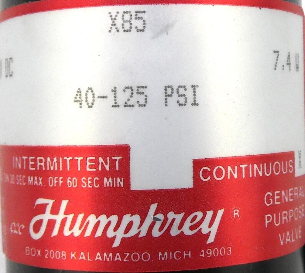 Refurbished Humphrey X85 VDC Solenoid Valve 40-125 PSI Reseller Lot of 12 OEM Refurbished
