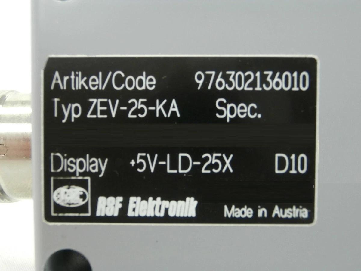 Used RSF Elektronik 976302136010 Converter ZEV-25-KA +5V-LD-25X Working Spare