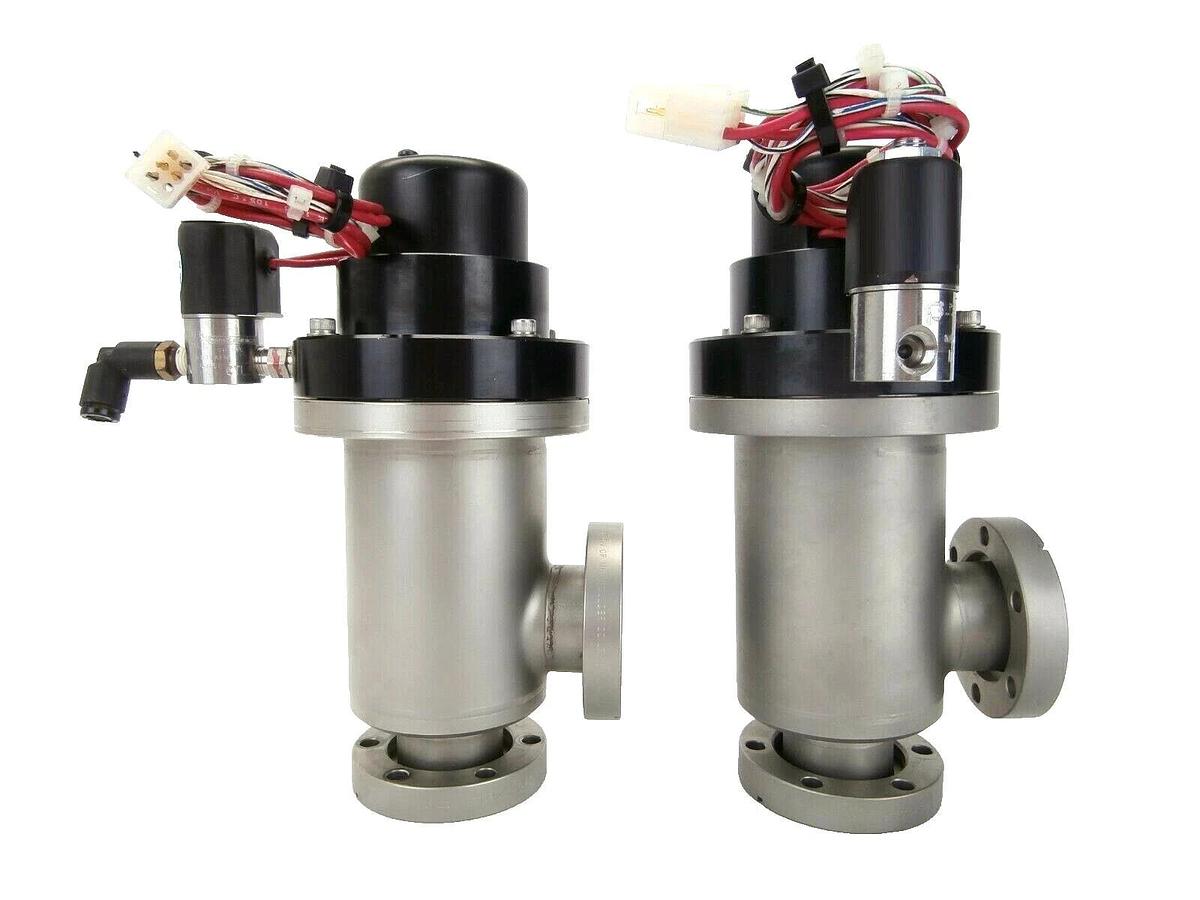 Used MKS DN40CF Pneumatic Angle Vacuum Valve Plasma-Therm SLR 770/770MF HPS Lot of 2