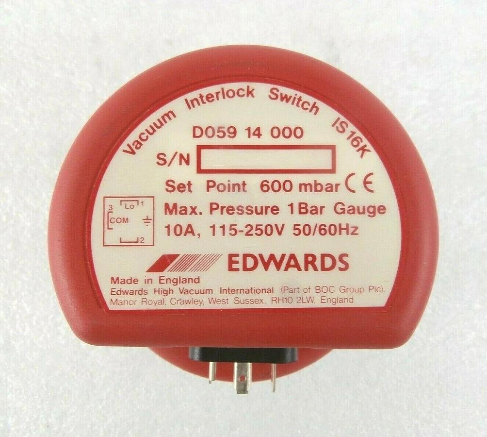 Used Edwards D059 14 000 Vacuum Interlock Switch IS16K Reseller Lot of 12 Working