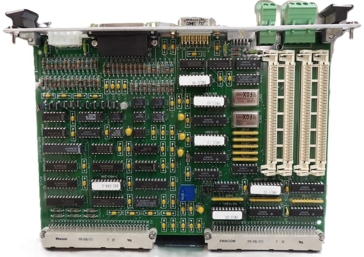 Used Brooks Automation BRD-T5-SLOTO-C VME Controller PCB Card Working Surplus