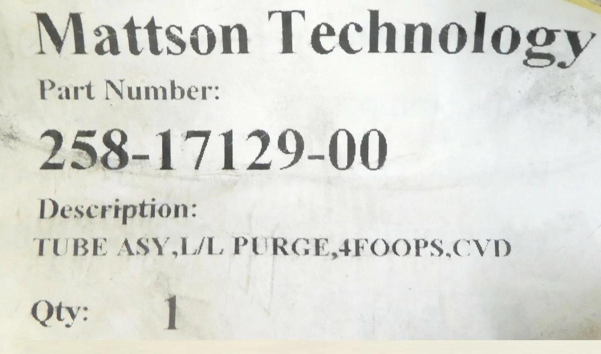 Mattson Technology 258-17129-00 CVD 4FOOPS L/L Purge Tube Reseller Lot of 2 New