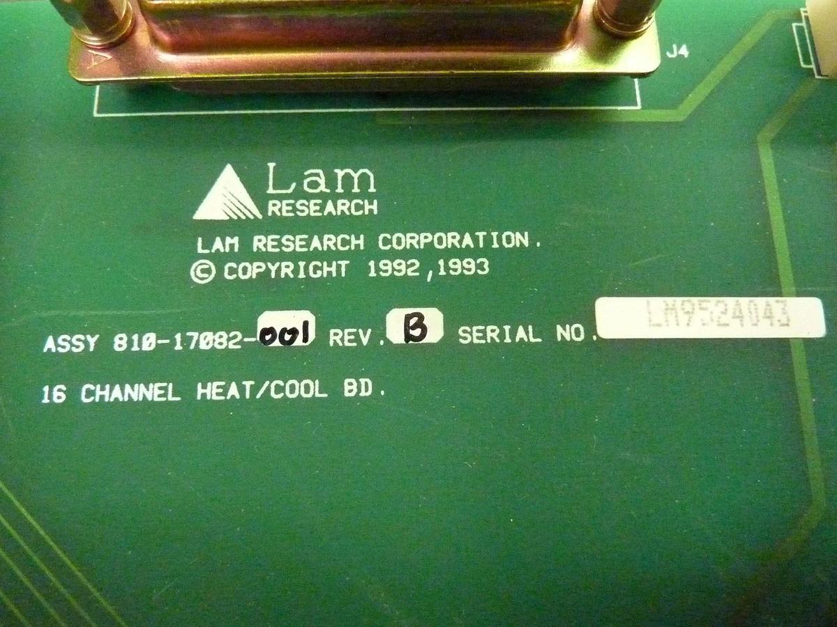 Used Lam Research 810-17082-001 16-Channel Heat/Cool PCB Rainbow 4420 Working Surplus