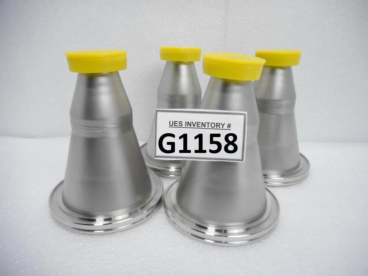 Used Nor-Cal ANC-NW-40-ISO-100-OF Conical Reducer Nipple Adaptor Lot of 4 Used