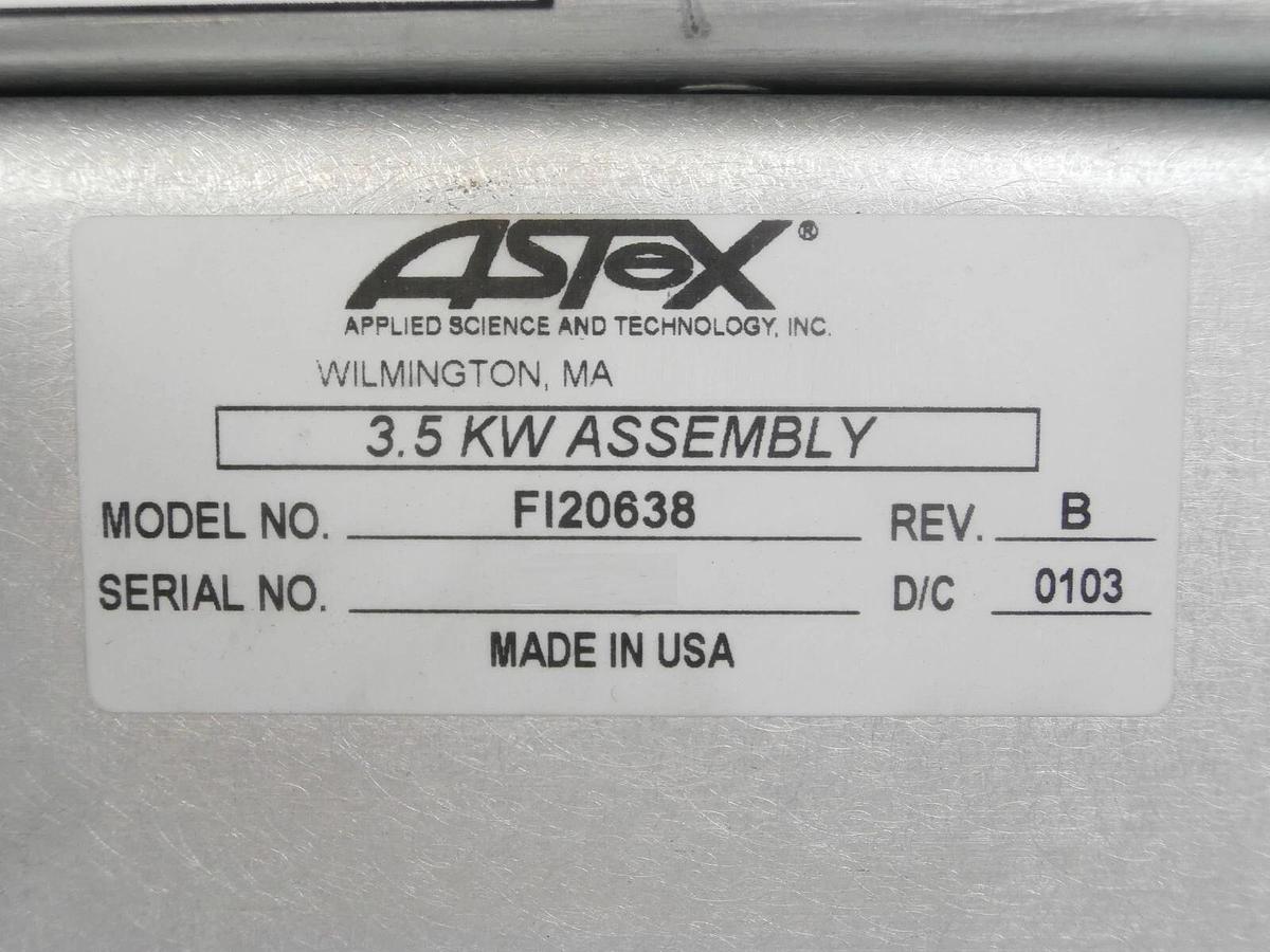 Used ASTeX FI20638 3.5 kW Magnetron Head Assembly D13449 AG9131A Working Surplus