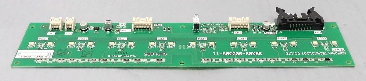 Used Sinfonia Technology SBX93-100410-11 Interface PCB SLPLED5 SBX08-000308-11 New