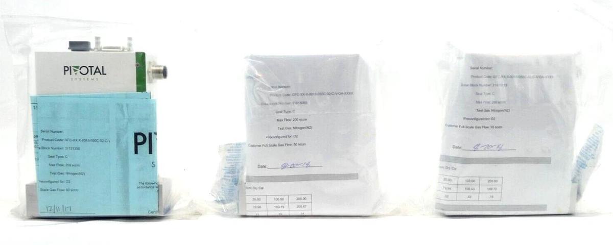 Pivotal 32-02154 Mass Flow Controller MFC 50 SCCM O2 0190-47774 Lot of 3 New