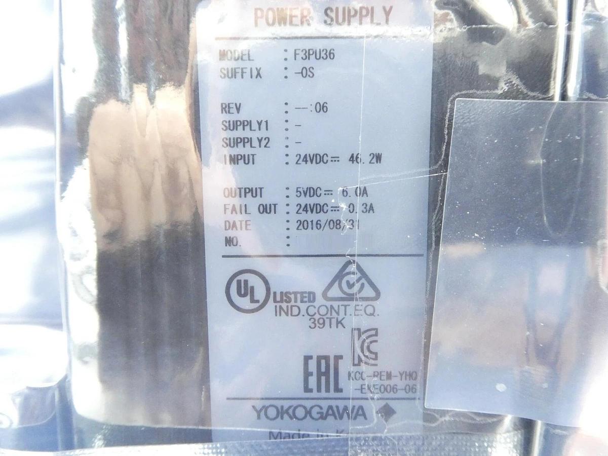 Yokogawa F3PU36-0S Power Supply TEL Tokyo Electron 3R86-003605-11 New Surplus