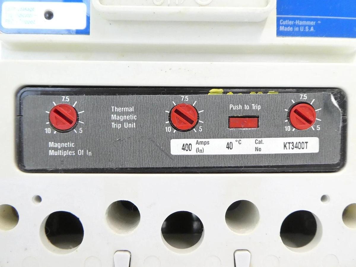 Used Cutler-Hammer ELHKD3400A08 3-Pole Industrial Circuit Breaker ELHKD Working