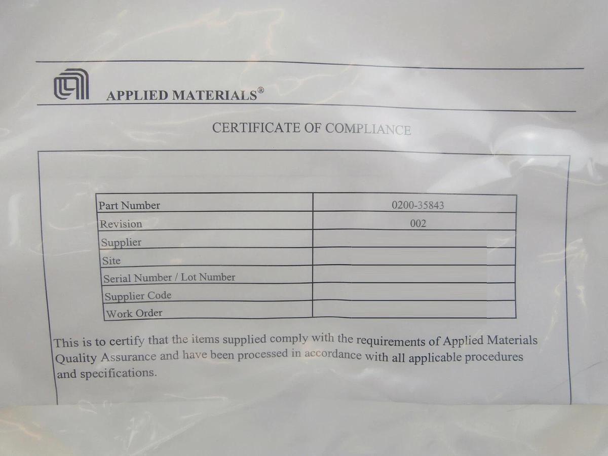 Refurbished AMAT Applied Materials 0200-35843 SAC Ceramic Top Pumping Ring Refurbished