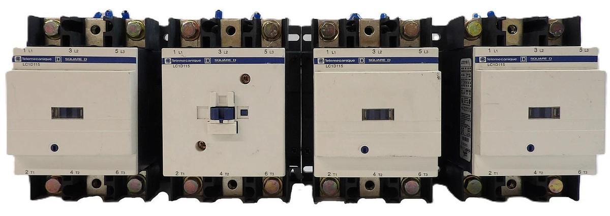 Used Telemecanique LC1D115 Contactor LC1 Square D Lot of 4 Working