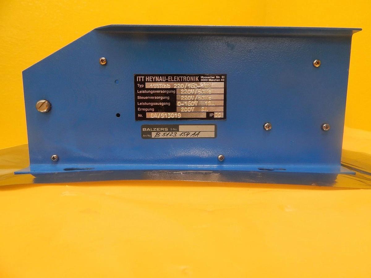 Used ITT Heynau Elektronik 1TYRhB Speed Controller Balzers B5 123 154 AA Used Working
