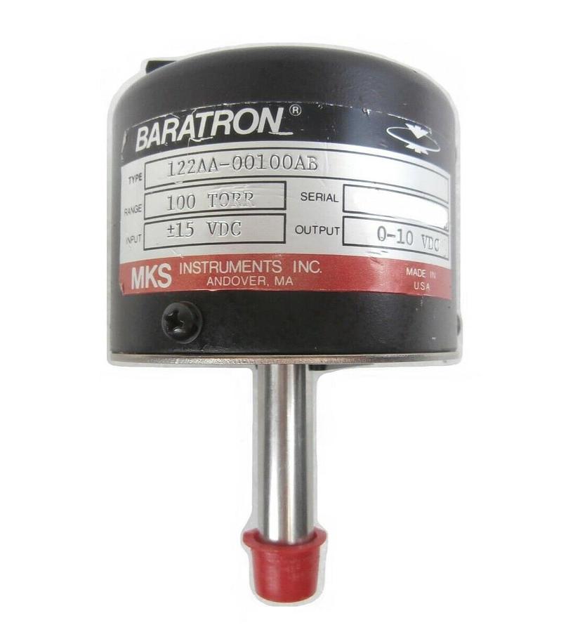 Used MKS Instruments 122AA-00100AB Baratron Pressure Transducer Type 122 Working
