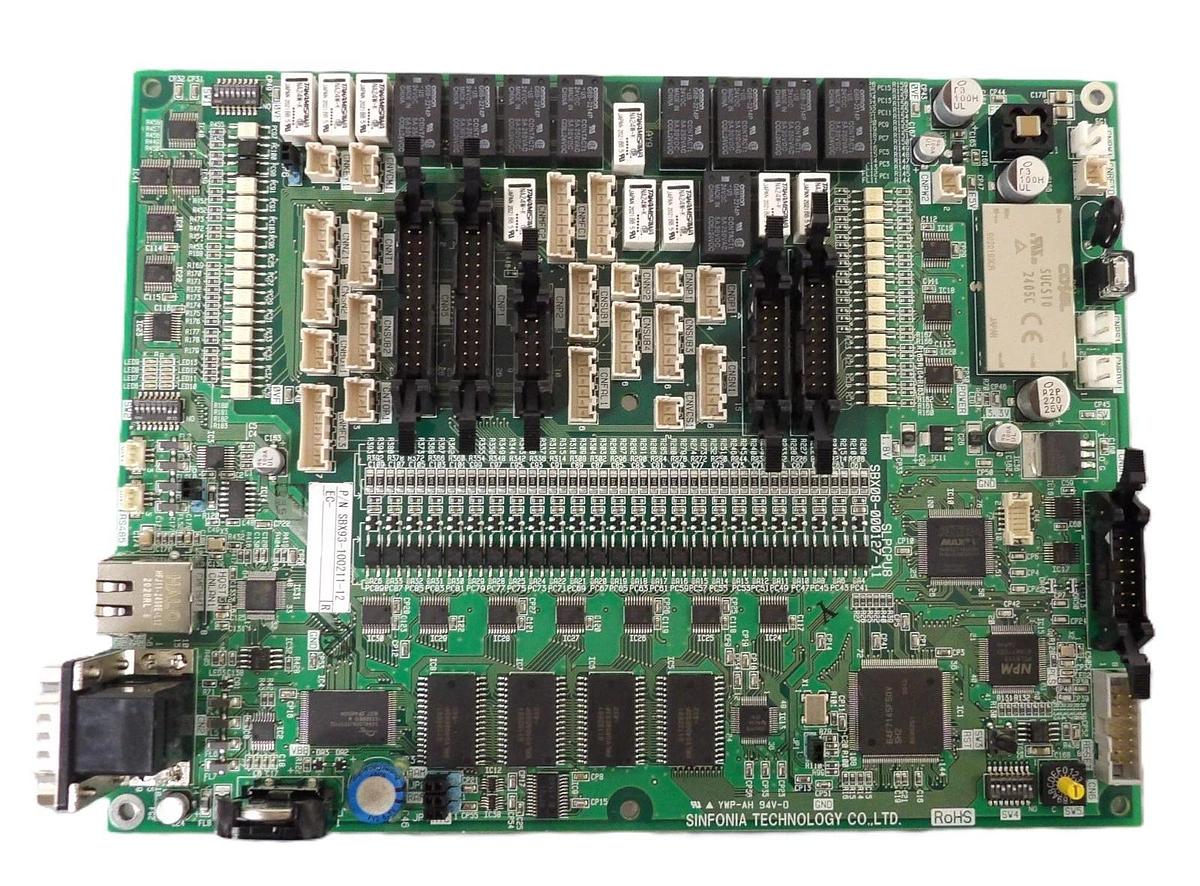 Used Sinfonia Technology SBX93-100211-12 Load Port PCB Assembly SLPCPU8 Working