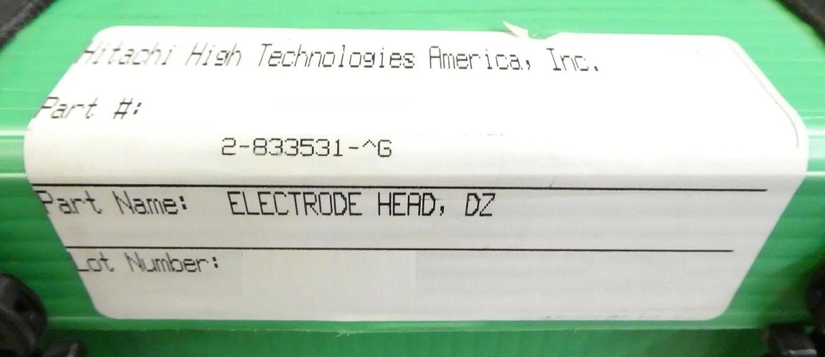 Used Hitachi High Technologies 2-833531-^G Electrode Head DZ Copper Has Wear Surplus