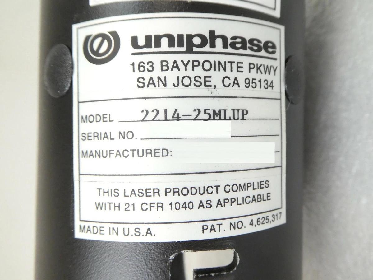 Used Uniphase 2214-25MLUP Laser and Controller Set Cyonics Ultrapointe 1000 Working