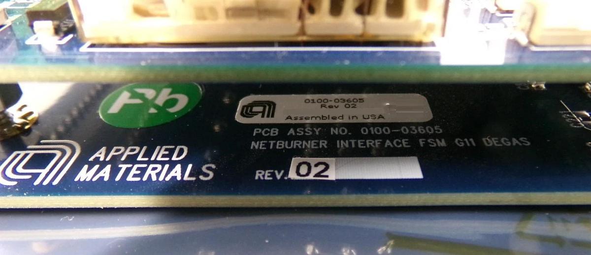 Used AMAT Applied Materials 0100-03605 Netburner Interface PCB Assembly Working