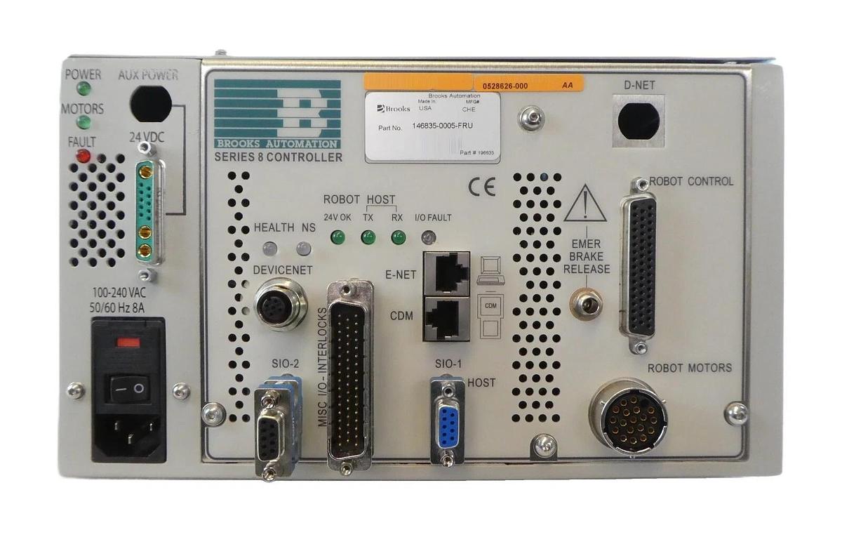 Used Brooks 146835-0005-FRU Series 8 Robot Controller KLA-Tencor 0528626-000 Working