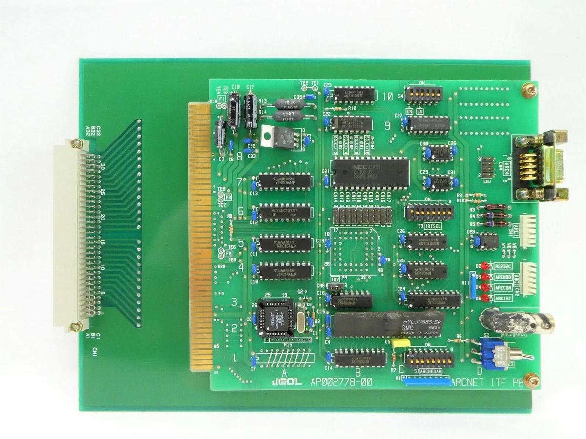 Used JEOL AP002778-00 ARCNET ITF PB PCB Card JWS-2000 Wafer Detect SEM Working Spare