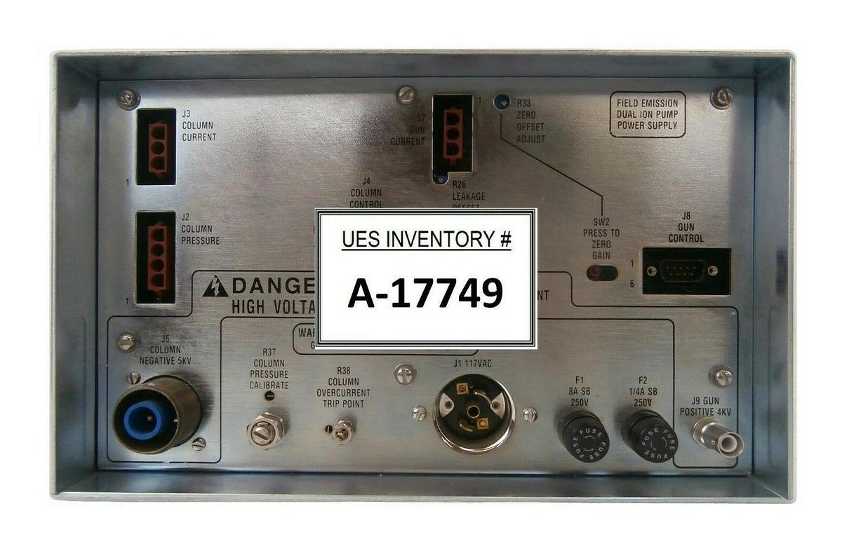 Used Amray 124-002 Field Emission Dual Ion Pump Power Supply Working Surplus