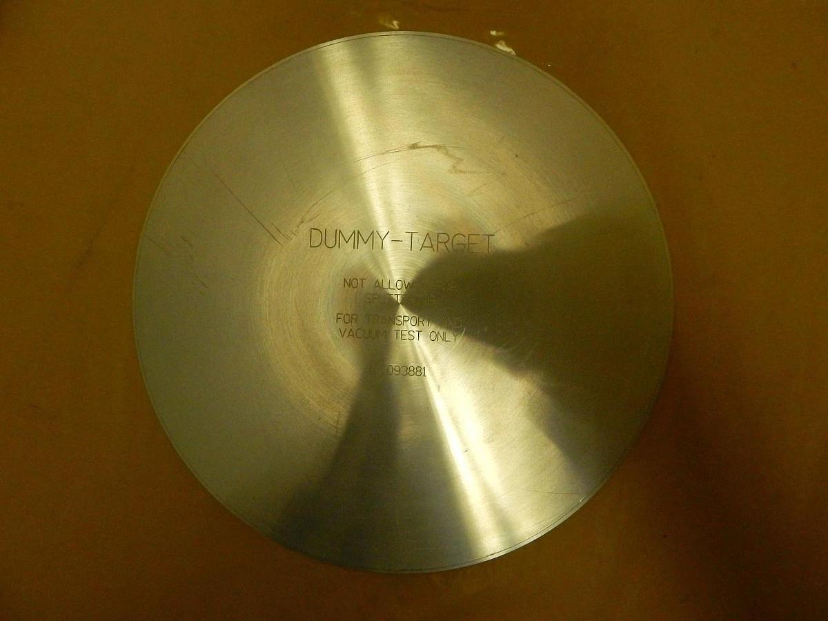 Used Oerlikon 102093881 Transport or Vacuum Testing Dummy-Target Used Working