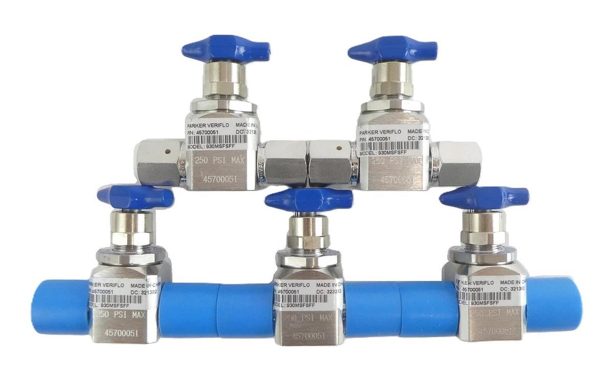 Used Parker Veriflo 930MSFSFF Diaphragm Valve Lot of 5 Working