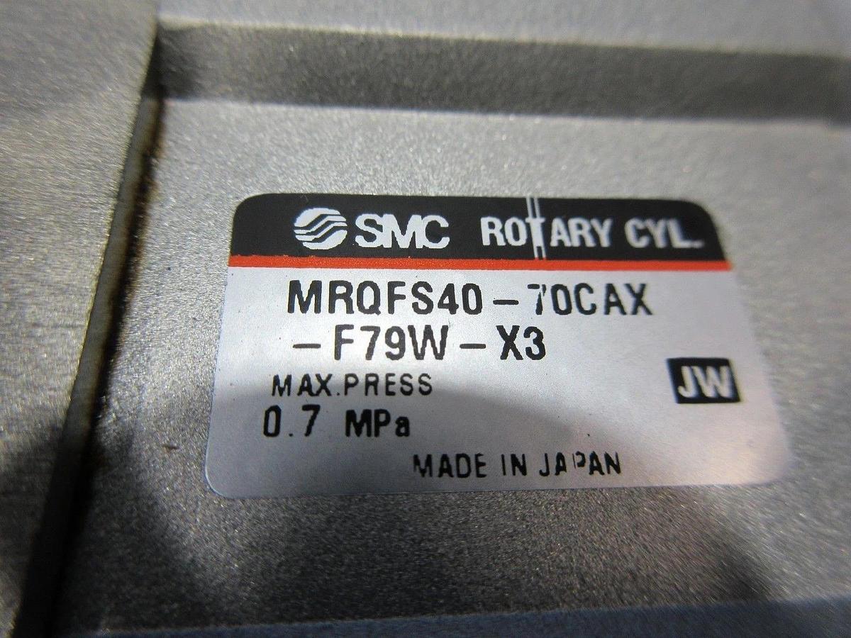 Used SMC MRQFS40-70CAX-F79W-X3 Rotary Cylinder Assembly Kokusai Vertron Used Working