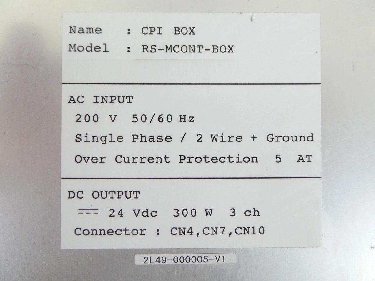 Used TEL Tokyo Electron 2L49-000005-V1 CPI Motor Control Box RS-MCONT-BOX Working