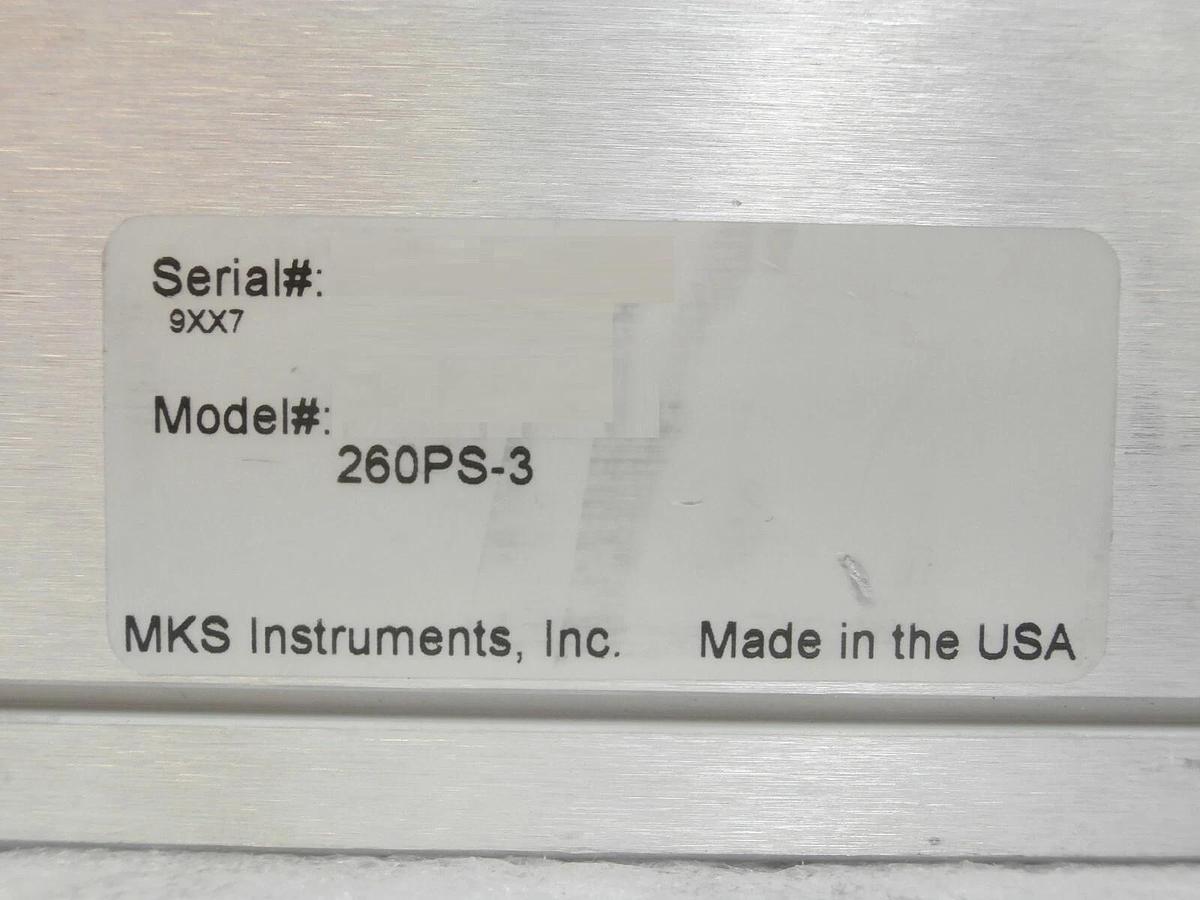 Used MKS Instruments 260PS-3 Power Supply Type 260 PS-3 Working Surplus