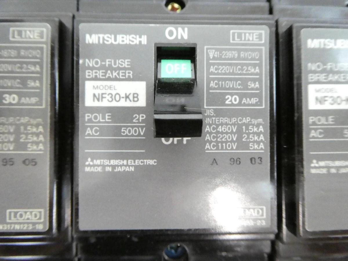 Used Mitsubishi NV100-KB NF30-KB NV50-KB Circuit Breaker Reseller Lot of 19 Working