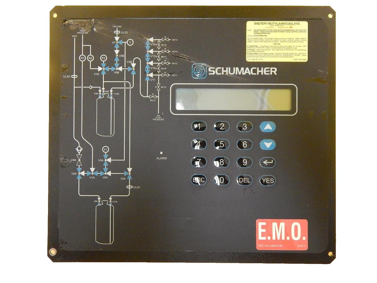 Used Schumacher 1730-3013 Vacuum System Control Panel Assembly Working Surplus