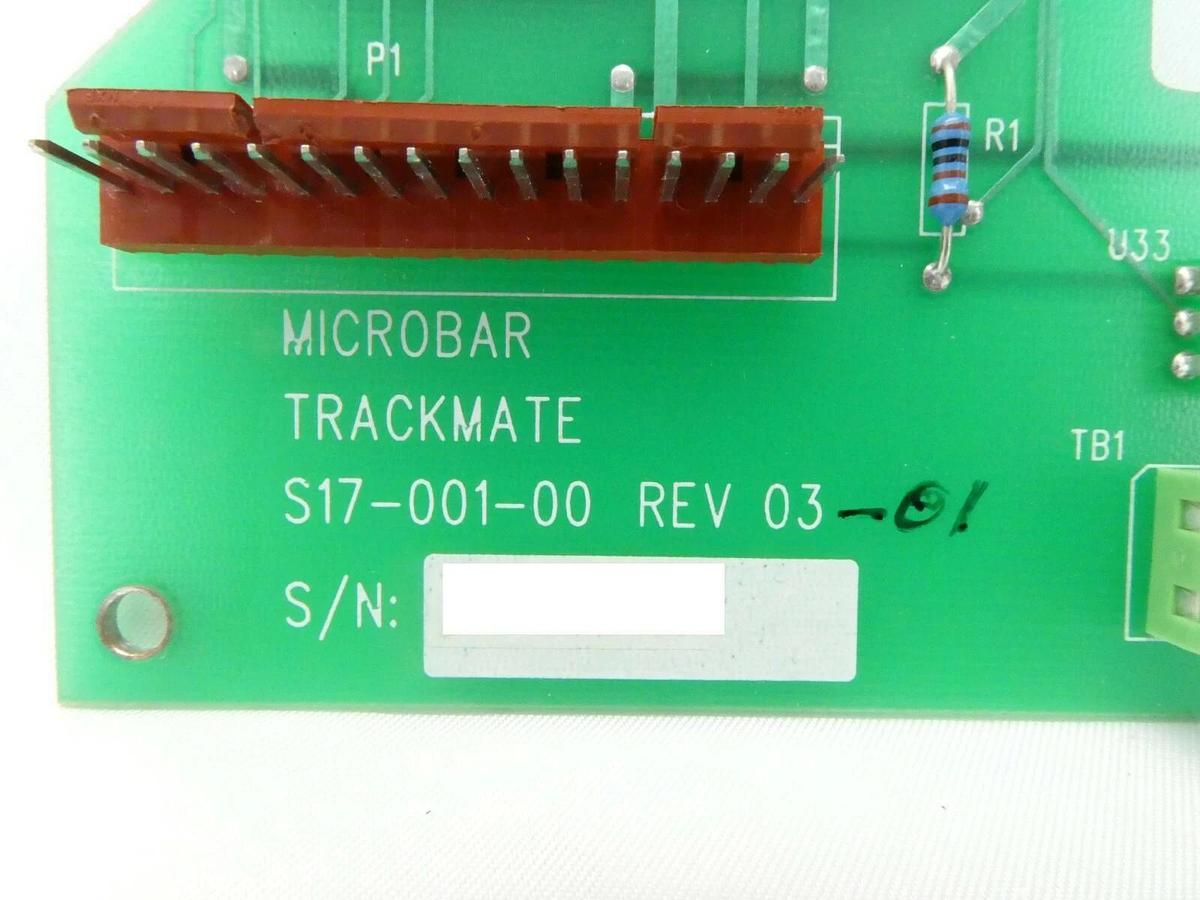 Used Microbar Systems S17-001-00 Trackmate Operator Input Panel PCB Rev. 03-01 Spare