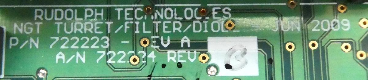 Used Rudolph Technologies 722223 NGT Turret/Filter/Diode PCB Assembly Working Spare