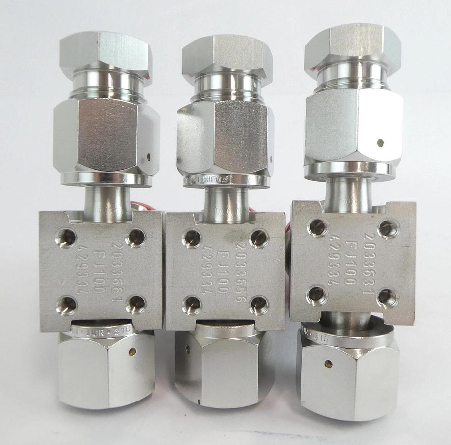 Used Fujikin 316L Manual Diaphragm Valve Reseller Lot of 9 Working Surplus