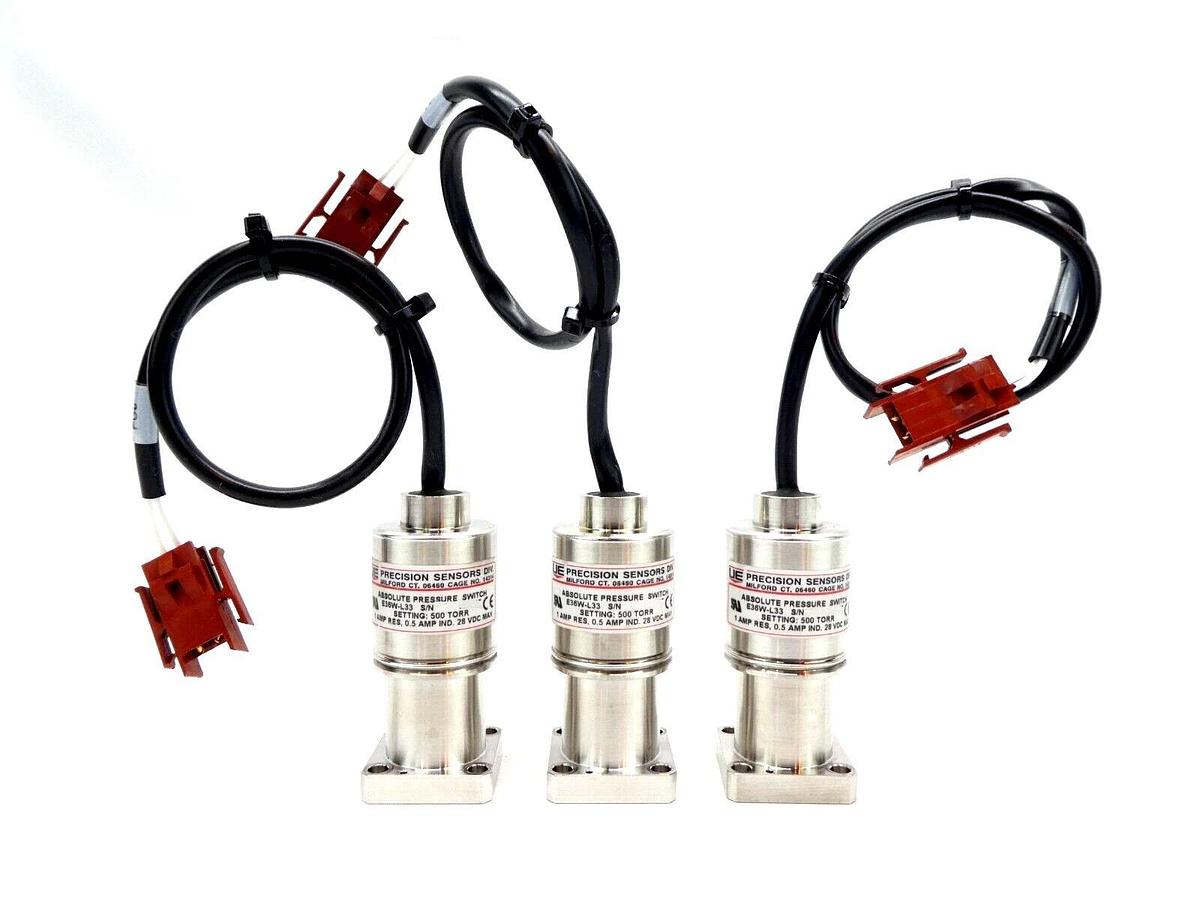 Used UE Precision Sensors Pressure Switch Lot of 5 E36W-L33 E17W-H52 E36W-H25 Spare