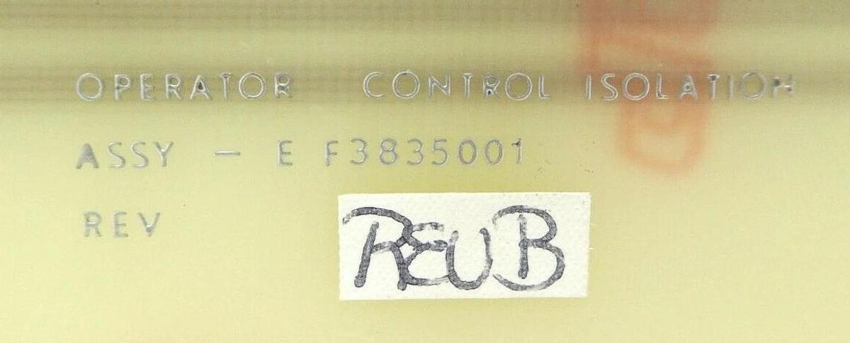 Used Varian VSEA E F3835001 Operator Control Isolation PCB Card Rev. B Working Spare