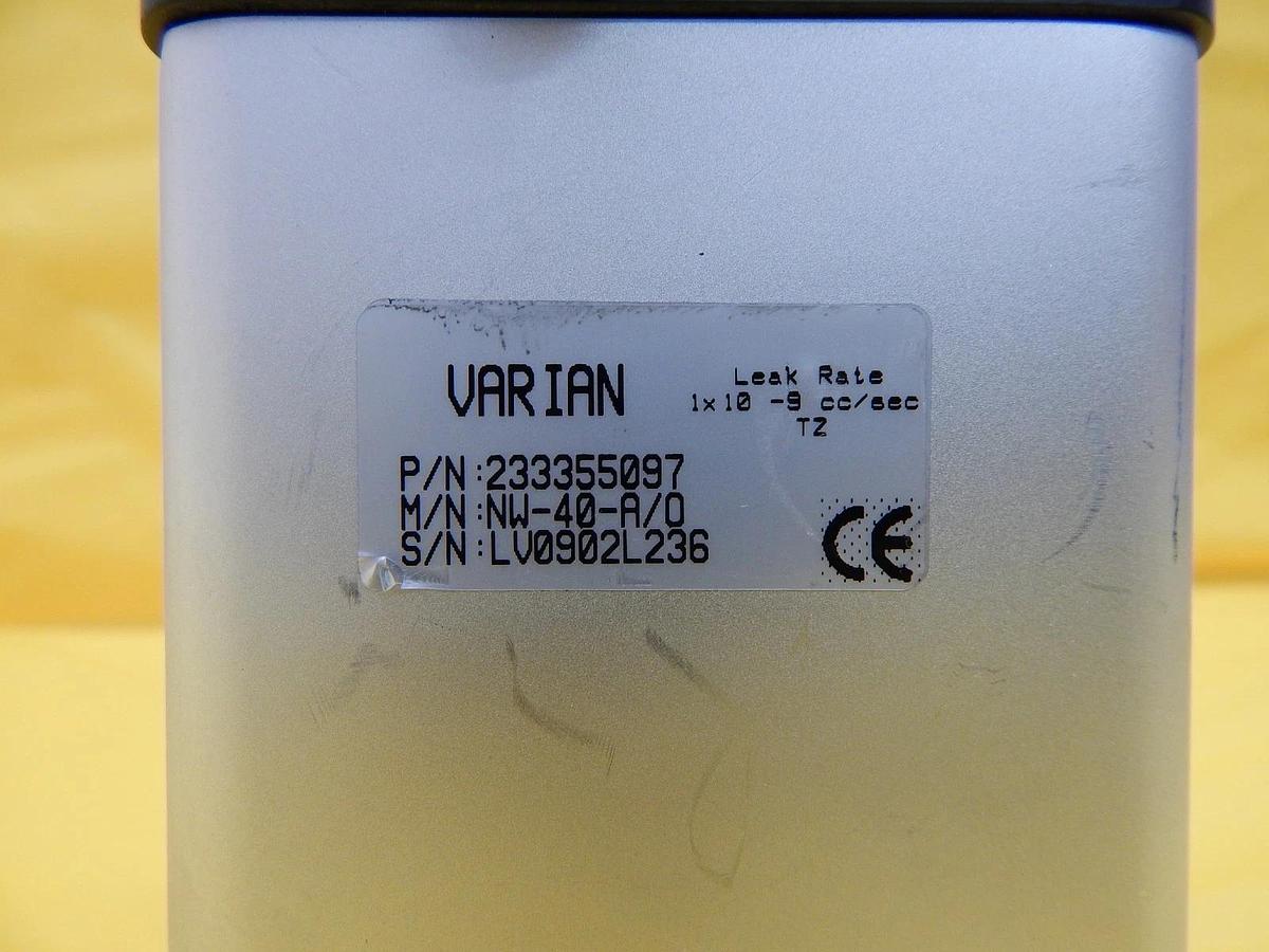 Used Varian 233355097 Pneumatic Vacuum Angle Valve NW-40-A/O VSEA Working Surplus