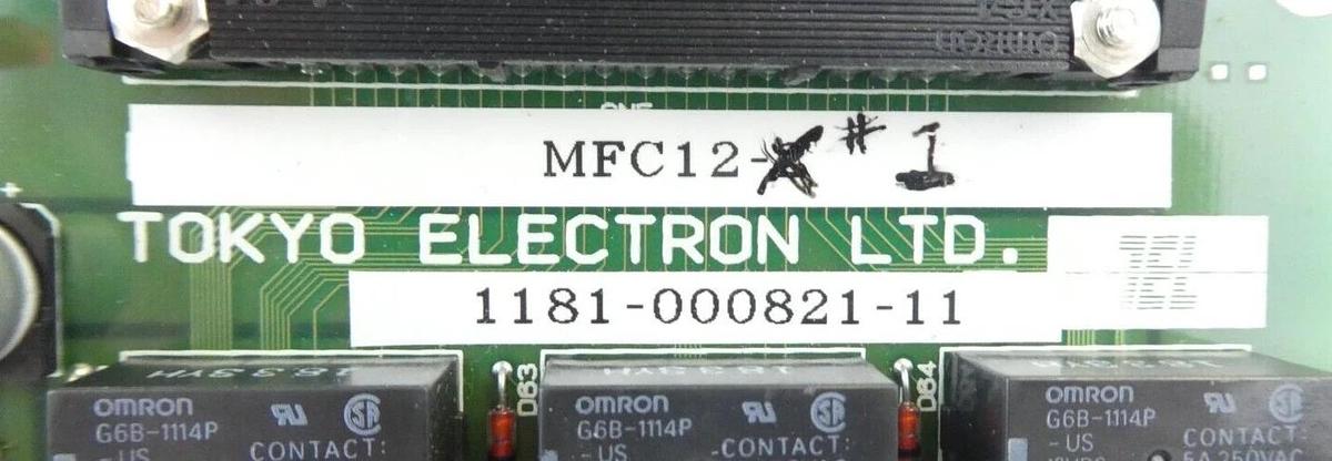 Used TEL Tokyo Electron 1181-000821-11 MFC12-1 PCB Card 1108-000967-11 Working Spare
