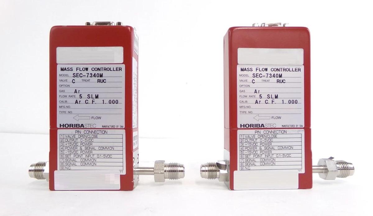 Used Horiba STEC SEC-7340M Mass Flow Controller MFC 5 SLM Reseller Lot of 5 Surplus