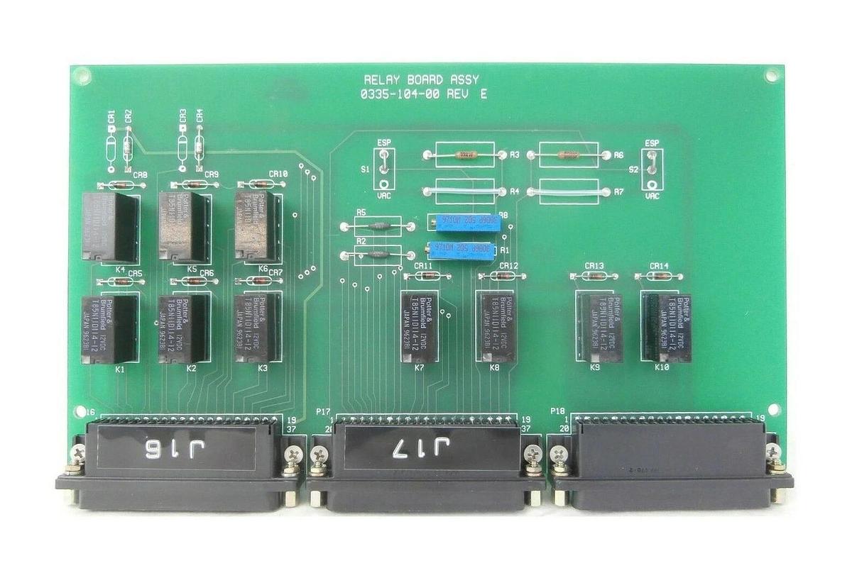 Used Veeco 0335-104-00 Relay Board Assembly PCB 1201 Working Surplus