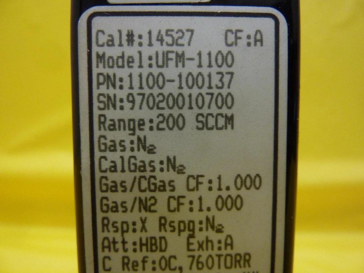Used UNIT Instruments 1100-100137 Mass Flow Meter UFM-1100 200 SCCM N2 Used Working