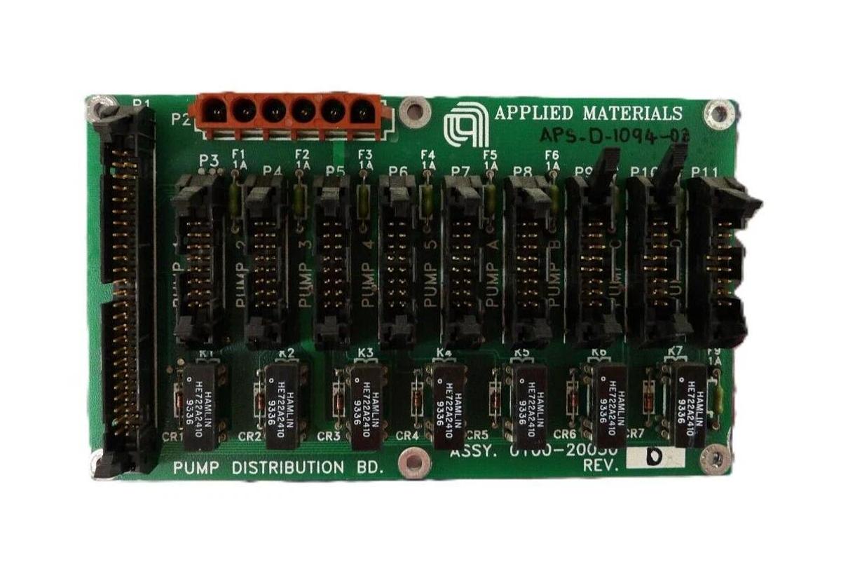 Used AMAT Applied Materials 0100-20050 Pump Distribution PCB Board Working Spare