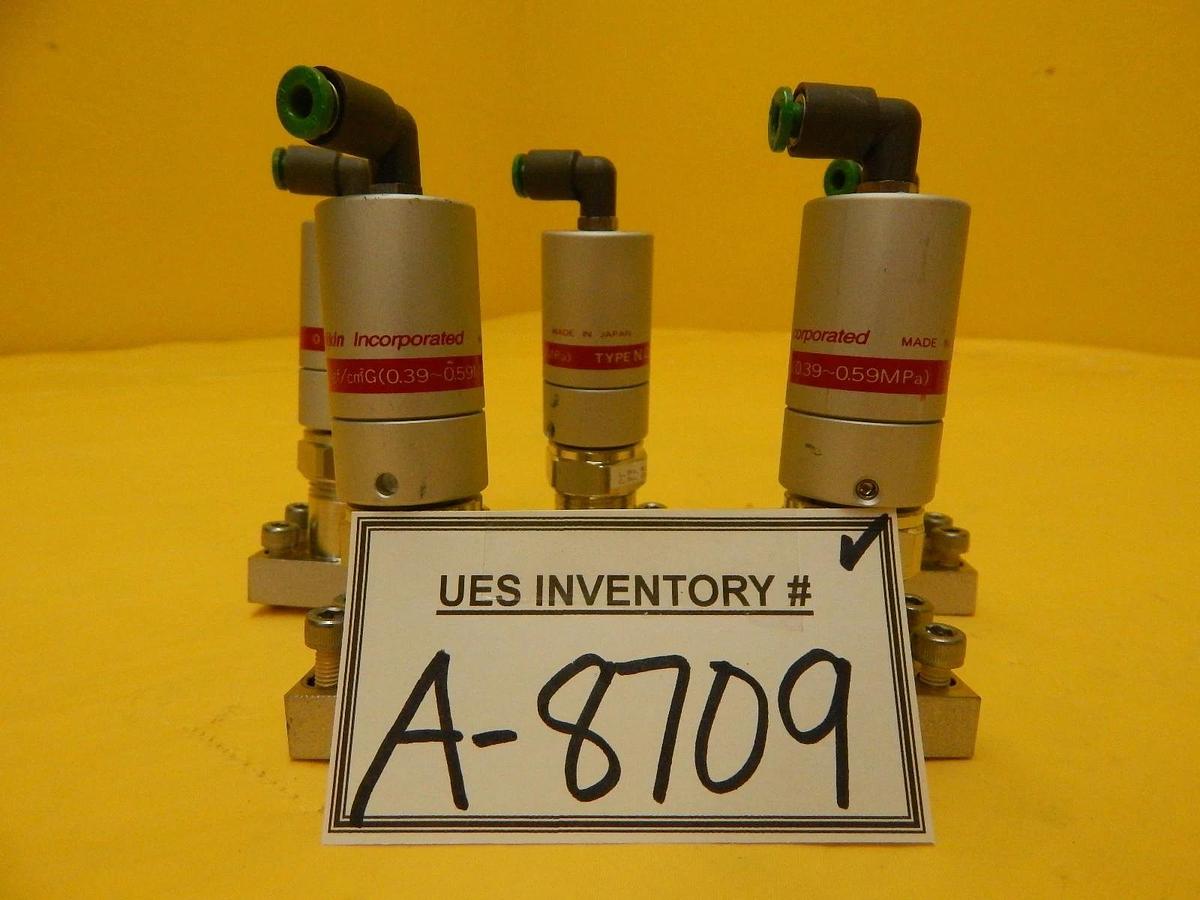 Used Fujikin 053801 Pneumatic Valve Normally Closed 316L-P Lot of 5 Used Working